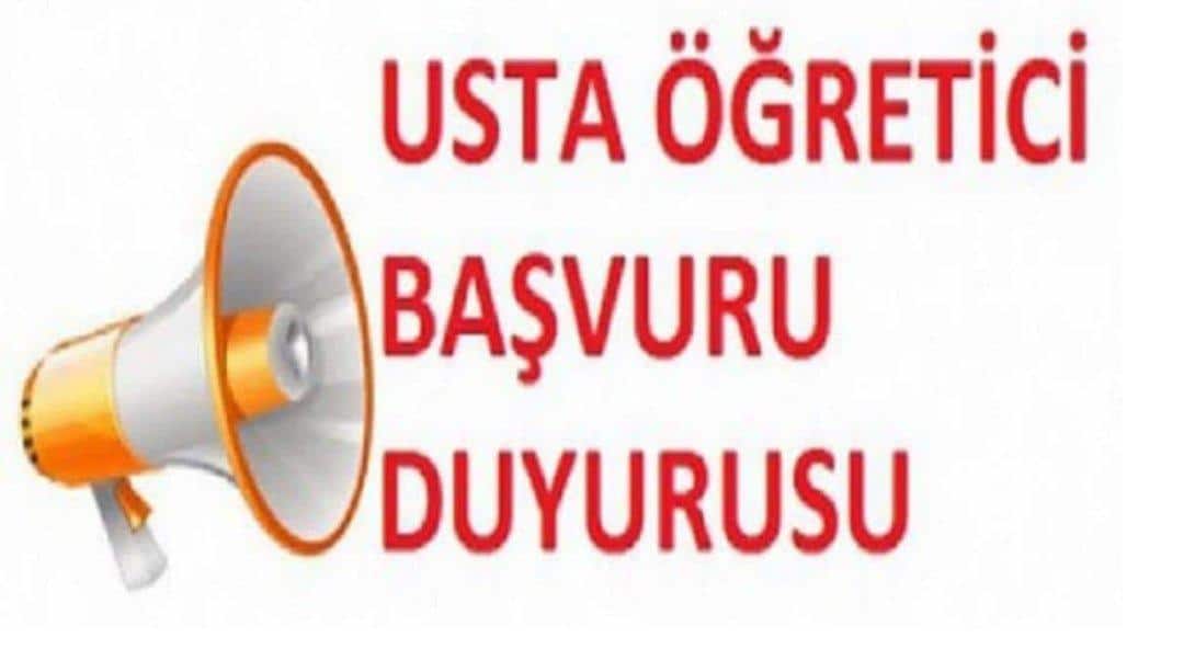 USTA ÖĞRETİCİ BAŞVURUSU 2024 - 2025